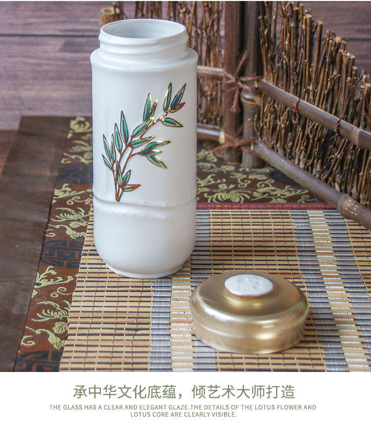 Girls, do Tang Xuan work China cups and gold with a silver spoon in its ehrs expressions using cup with double insulation creative ceramic glass cup