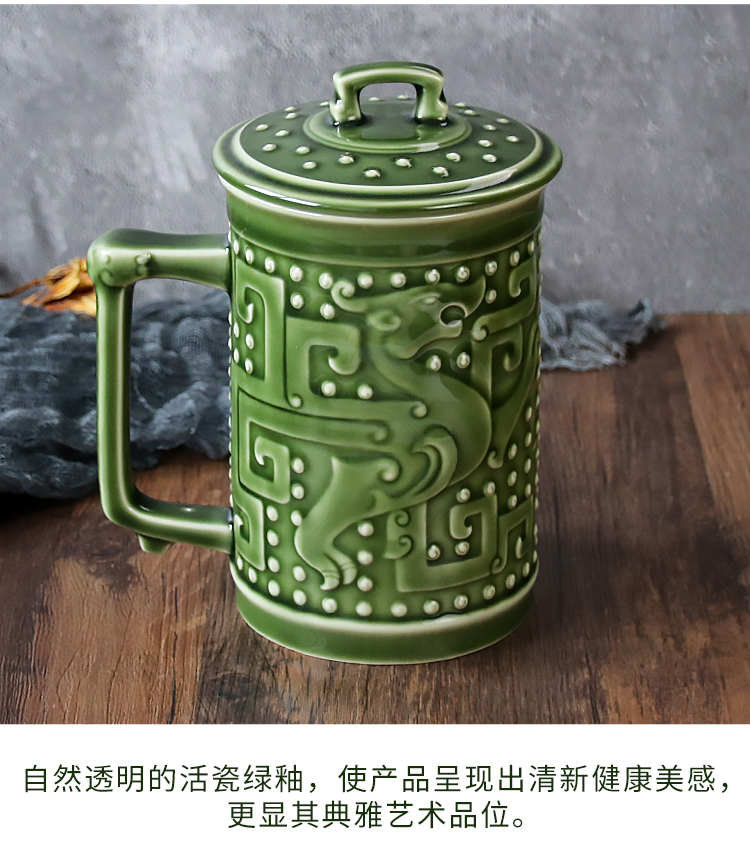 High dry Tang Xuan living in extremely good fortune porcelain cup size cup with cover ceramic business office tea cup gift cup water