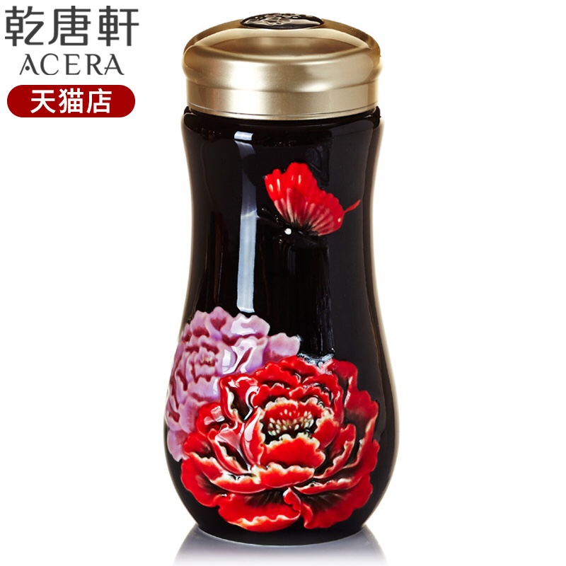 Do Tang Xuan millennium peony cup with double creative ceramic cup coloured drawing or pattern glass cup gift to get I