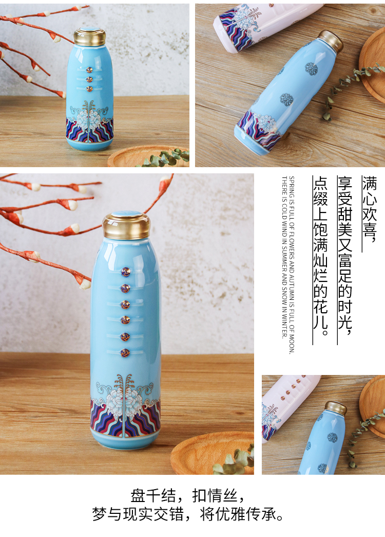 New dry Tang Xuan live porcelain the icing on the cake with a cup of monolayer with cover portable creative ceramic water cup dish deductions