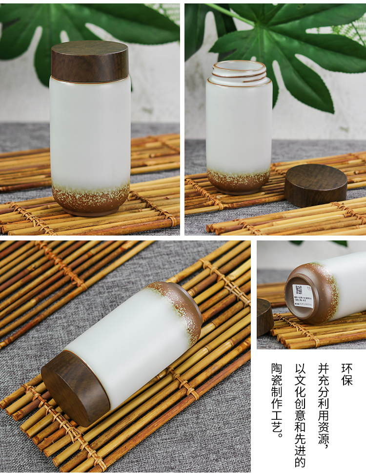 Do Tang Xuan porcelain pottery applause straight tube single 400 ml will "bringing a creative ceramic water glass gifts