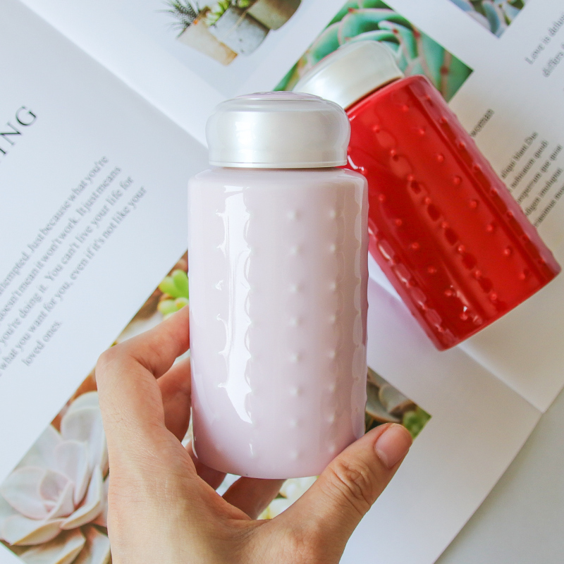 Do Tang Xuan porcelain cup light rain take cup water dew said point single creative ceramic mini portable water cup woman with a gift