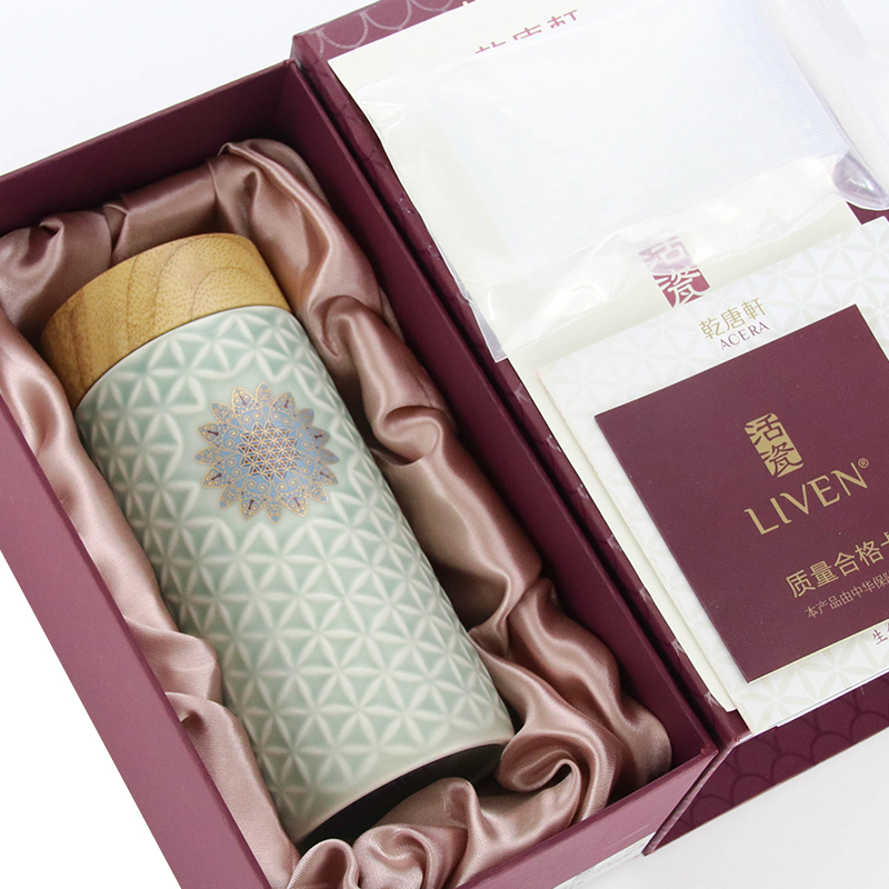 Do Tang Xuan porcelain cup the flower of life decals cup with single 400 ml ceramic cup