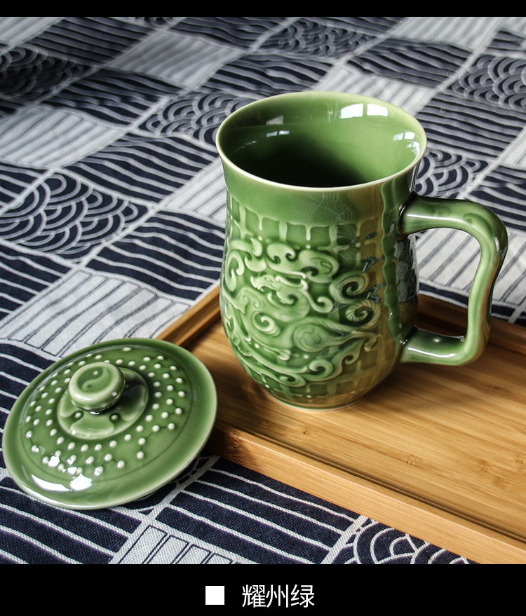 All done Tang Xuan porcelain cup high office tea cup 450 ml creative ceramic water cups with cover