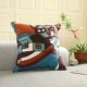 Nam Cực đệm thêu phong cách dân tộc gối cá nhân xe vải gối vuông gối sofa giường tựa lưng gối gối mền 2in1