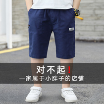 Fat boys cropped pants summer thin cuhk pants plus fat to increase loose casual pants boy shorts tide