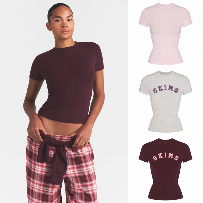 New Colors in Stock Skims Authentic American Cotton Jersey Tshirt Kim Kardashian Cotton Short-Sleeve T-Shirt New Colors in Stock Skims Authentic American Cotton Jersey Tshirt Kim Kardashian Cotton Short-Sleeve T-Shirt