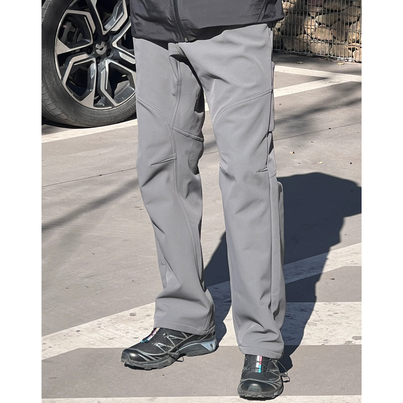 Plus Size 150kg 3D Cut Softshell Straight-Leg Curved Blade Sports Hiking Pants for Men, Outdoor 3-Proof Pants