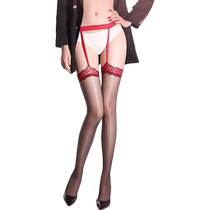 Feimus oily sexy stockings and suspenders all in one black silk date shirt tempting underwear thin and provocative European and American 8329