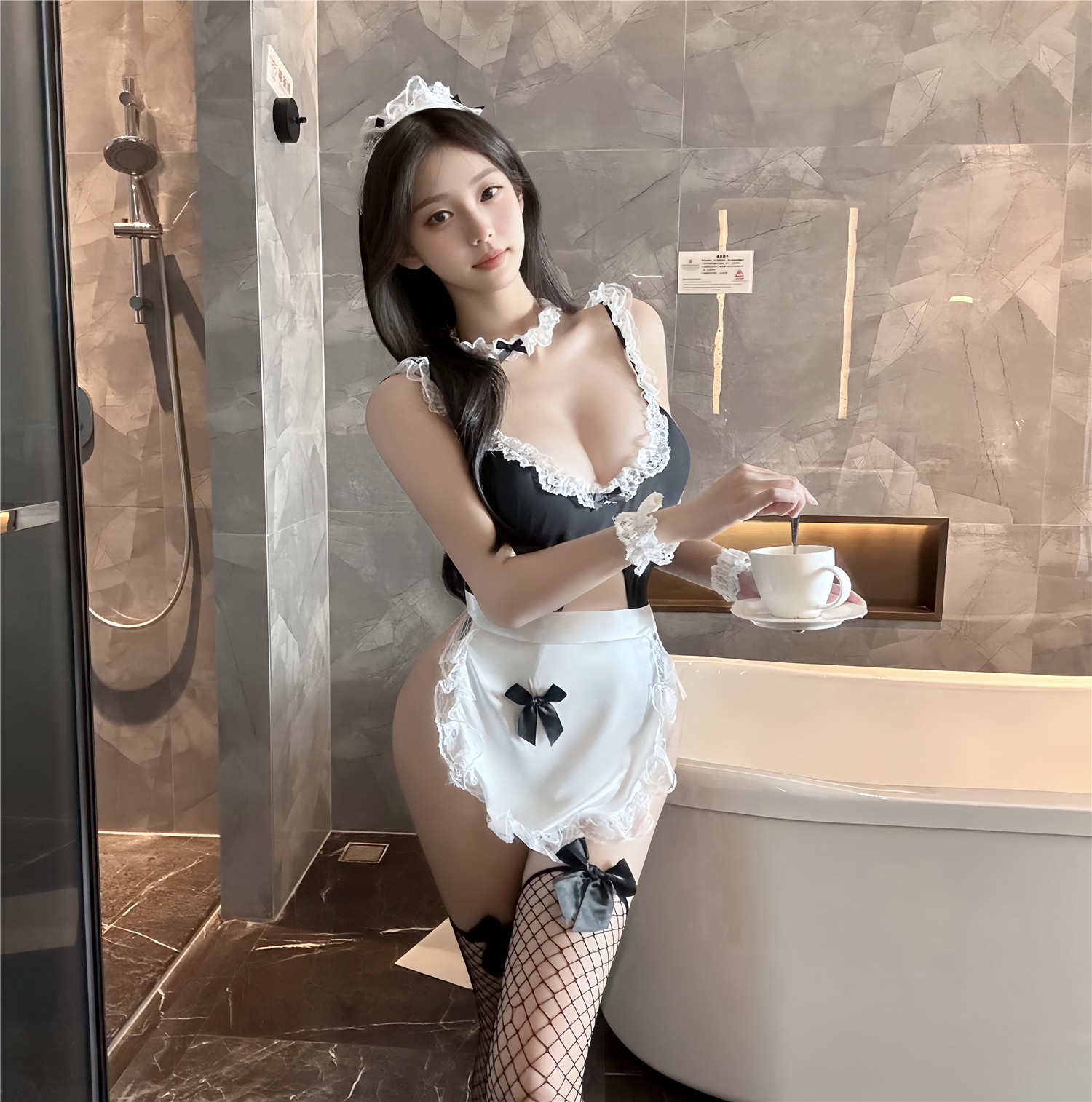 Provocative Maid Costume Playwear detail 2