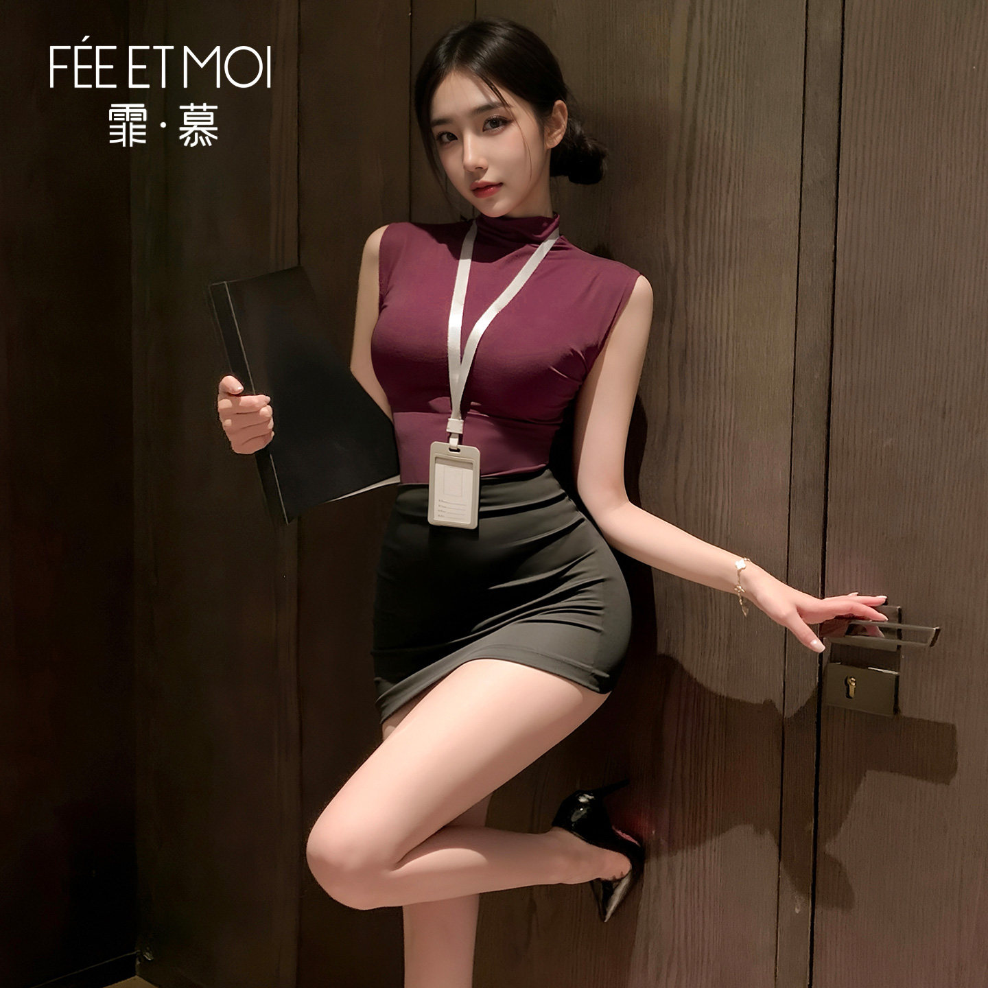 Feimu Secretary Lingerie Set detail 3