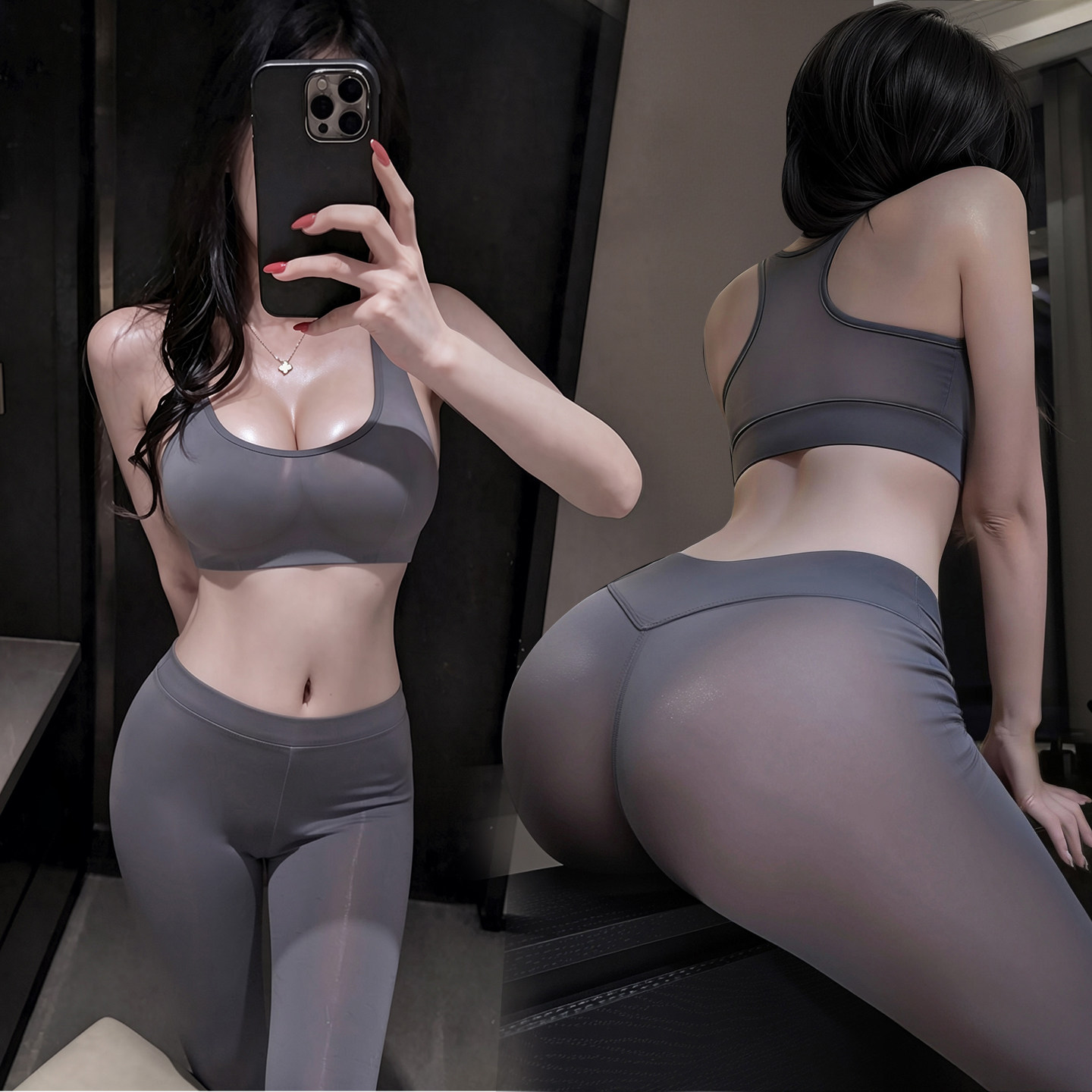 Femme Summer Zip Yoga Pants Set