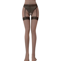 Admire sexy toys open crotch no-take-off stockings passionate temptation hand-torn black stockings bed provocative underwear large size