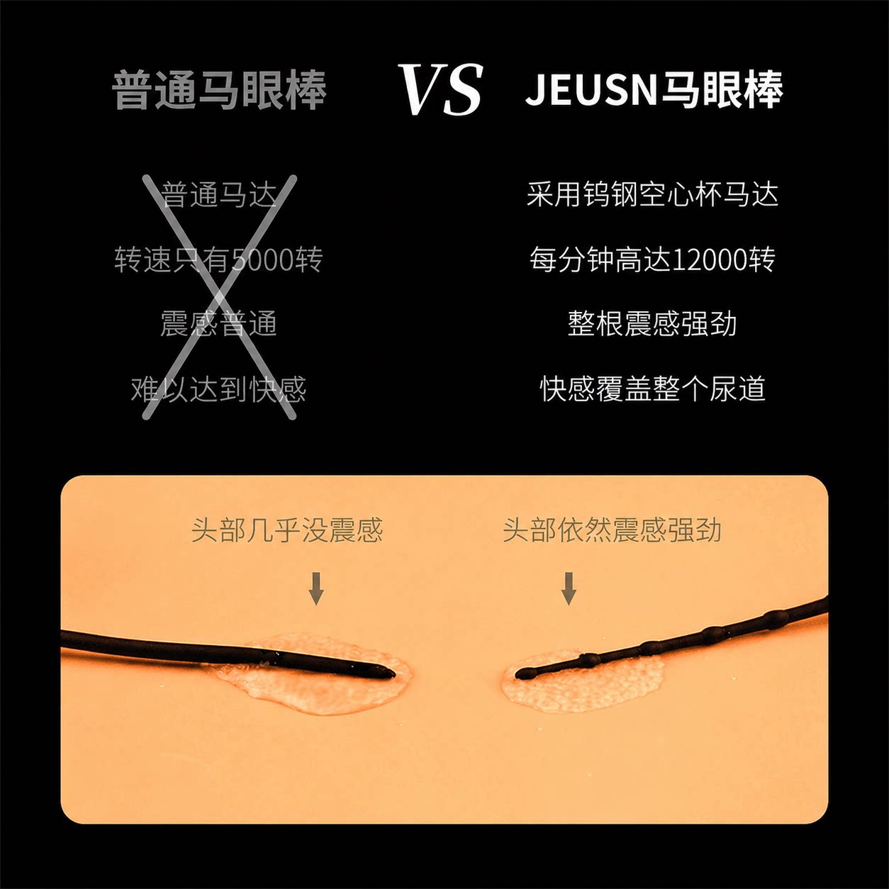 JEUSN Silicone Urethral Sounding Rod with Vibration detail 3