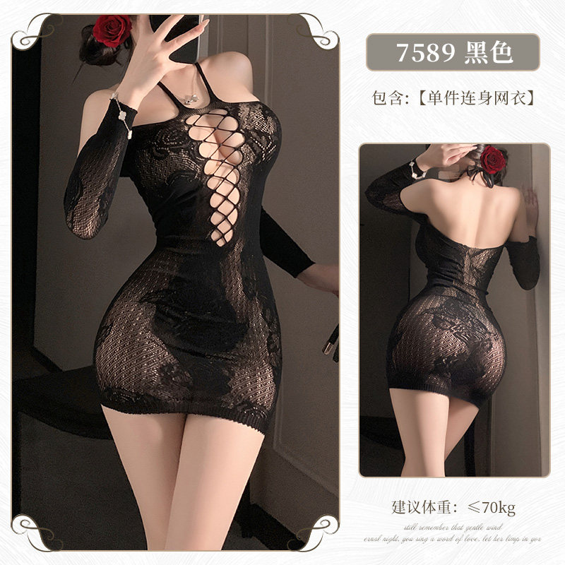 FEIMU Rose Mesh Body Stocking detail 7