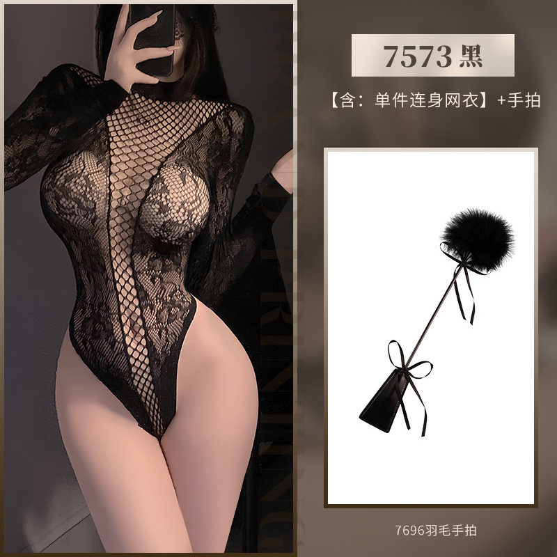 Long-Sleeve Lace Bodysuit detail 8