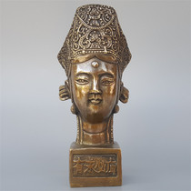 Hot sale of pure copper please meet Guanyin Bodhisattva seal metal craft figure sculpture town house feng shui ornaments