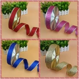 Лента с бантиком, золотой красный высококлассный декор, 5см