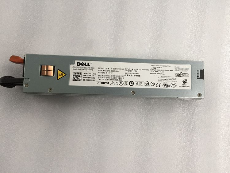 Dell Dell R410 server 500W Hot Plug Power MHD8J H318J D500E