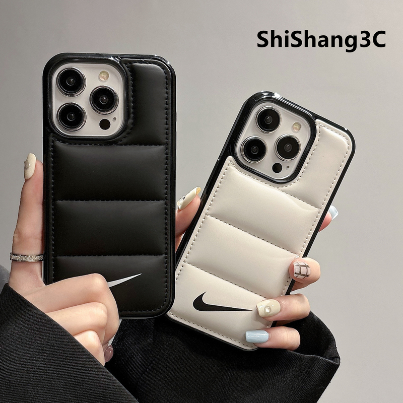 Trendy Nike Brand Phone Case for Apple 17 Pro Max, down Jacket Style, Creative Anti-Drop for 16 Pro Max, Couple Style for Men and Women, 15 Pro, Popular on Social Media, High-End Feel for 15/14, Full Protection Cover