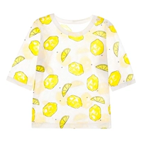 Лимон с семиточечными рукавами топ одно бамбуковый волокно