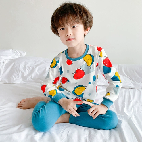 Детская пижама для мальчиков, термобелье, нижнее белье, хлопковый демисезонный удерживающий тепло комплект, подходит для подростков
