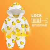 Детское демисезонное термобелье, пуховик, детская куртка для новорожденных, милое боди для выхода на улицу, увеличенная толщина, в западном стиле