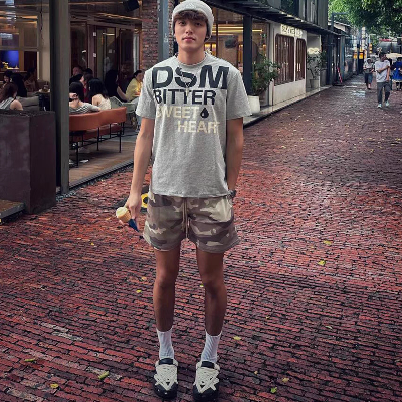 Camouflage American-Style Basketball Shorts, Mesh Summer Breathable Sports Pants, Loose Casual Versatile Knee-Length Shorts, Trendy