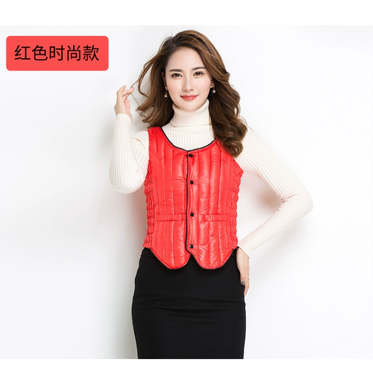 Áo vest cotton nữ ngắn phần phiên bản Hàn Quốc 2017 mới thời trang hoang dã vest vai trung niên ấm áp mặc vest bó sát