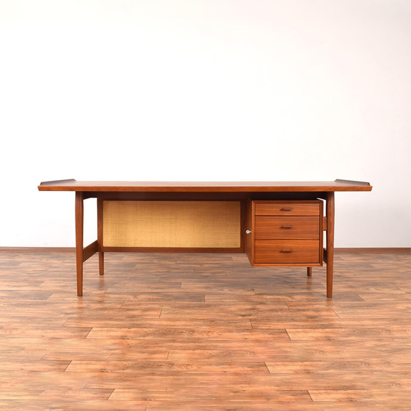 Medieval Style Solid Wood Desk Designer Burmese Teak Office Desk Computer Desk Storage with Drawers Study Desk