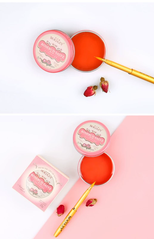 姿 玫瑰花 膏 Lip Balm Lip Balm dưỡng ẩm Desalination Lip Colorless Lip Care