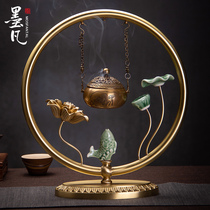 Mofan household indoor pure copper incense burner hanging plate incense sandalwood tower incense burner Home decoration Zen decorative ornaments