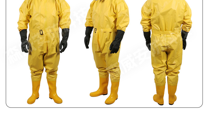 Одежда стойкая к химическому воздействию 轻型防化服半封闭耐酸碱一二级防化服消防连身式防护衣工厂专用 OTHER