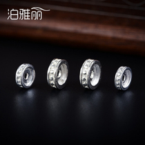 S925 silver spacer gasket bead Diamond Star Moon Bodhi Zi accessories Buddha beads Wen Wen play bracelet diy accessories