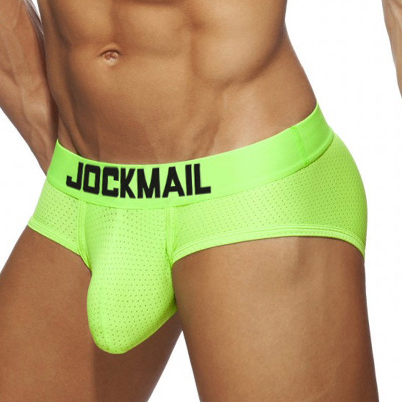 Jockmail2022 New Style Sexy Men's Underwear, Low-Waist Briefs, Mesh Breathable Sports Fitness