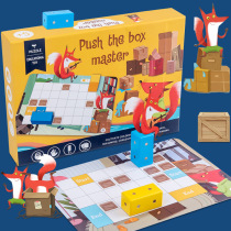 Childrens spatial thinking logic training board game student Fox push box game intelligence toy concentration