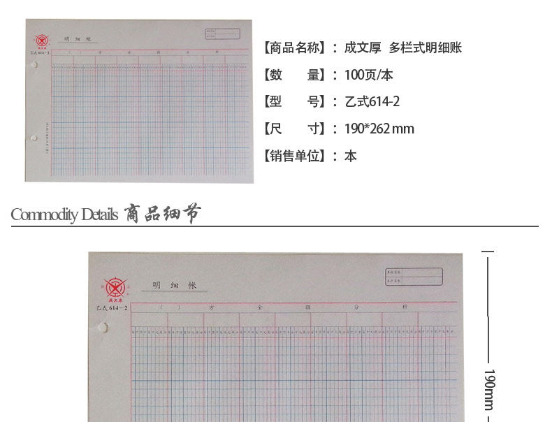 成文厚 乙式614-2手写活页式明细帐多栏账 11栏多栏明细账本 成文厚 乙式614-2手写活页式明细帐多栏账 11栏多栏明细账本