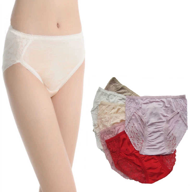 Silk lace multicoloured pants, lace dress, mid rise