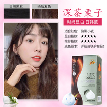 Chestnut bubble hair dye female 2022 new pure black brown plant foam at home dyeing hair trembles