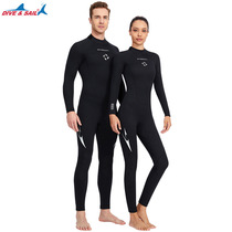 2022 lovers snorkeling conjoined mens 3mm warm overplay abrasion-proof wet coat anti-cold diving suit winter bathing suit SCR