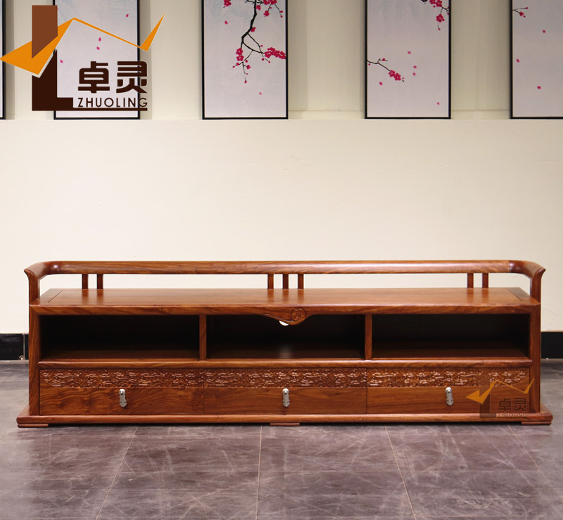 Hedgehog red sandalwood mahogany TV cabinet solid wood new Chinese rosewood TV cabinet Jinggong Suli furniture factory hot sale