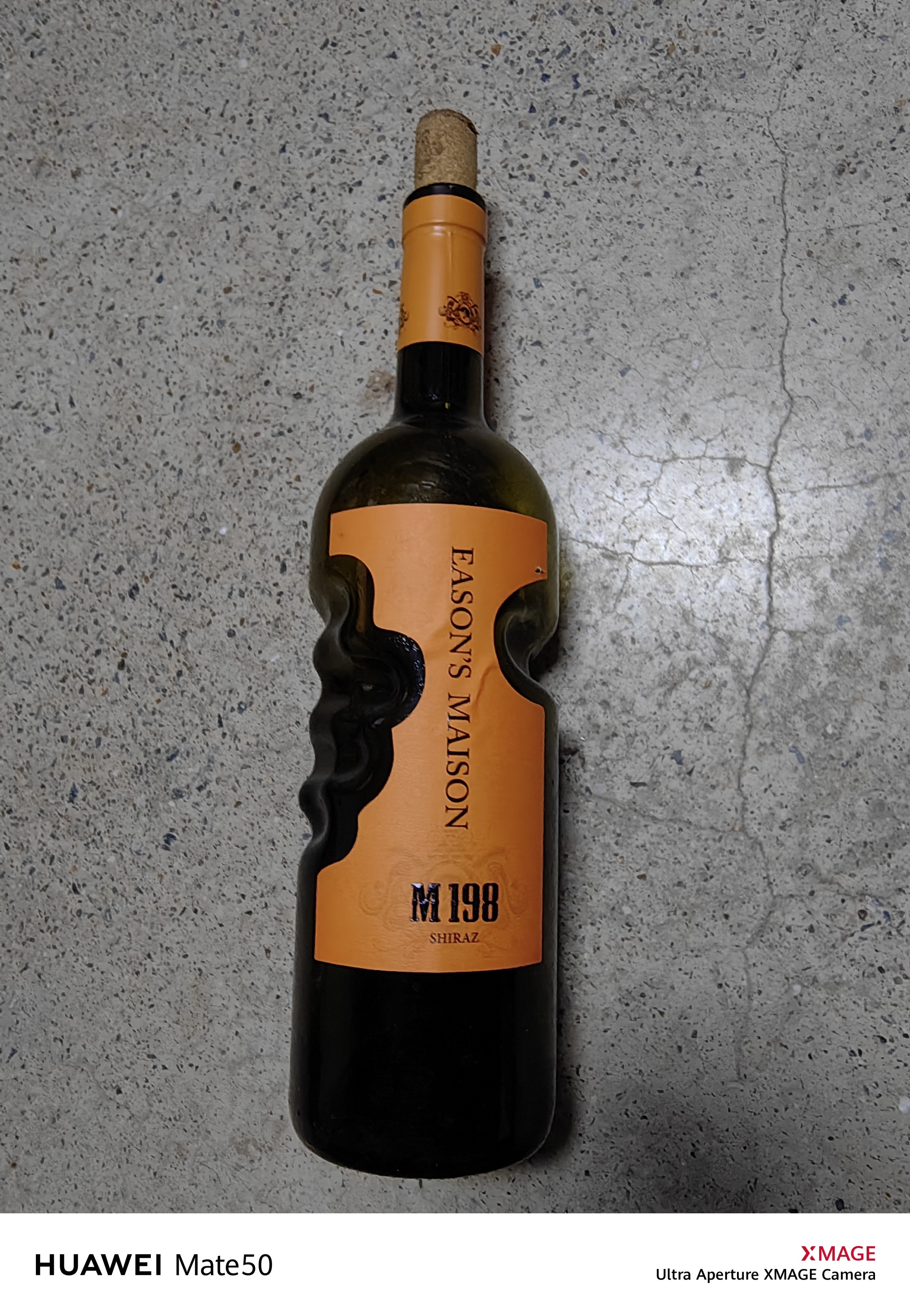 Foreign wine bottle