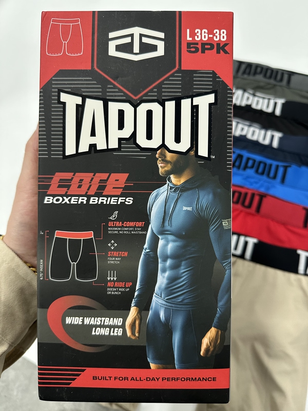 90 Dollars! Tapout Boxing and Fighting Men's Underwear, Breathable Fitness Sports Training Boxer Briefs