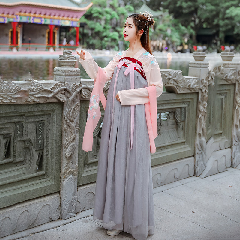 Ancient costume Duruo Hanfu women's Chinese style chest-length underskirt Han elements elegant student improvement super fairy will be out of print in autumn