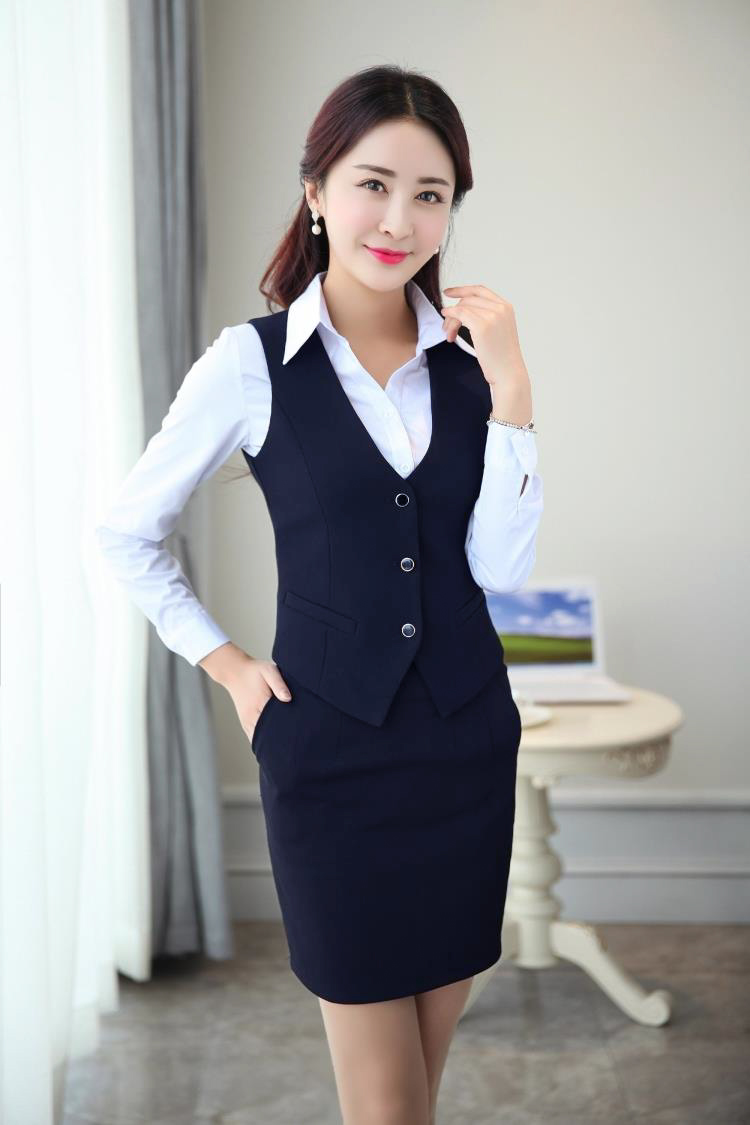 vest 2019 mùa xuân ngắn phụ nữ Slim của vest mùa xuân và mùa thu mới mỏng chuyên nghiệp áo làm việc hai mảnh bộ