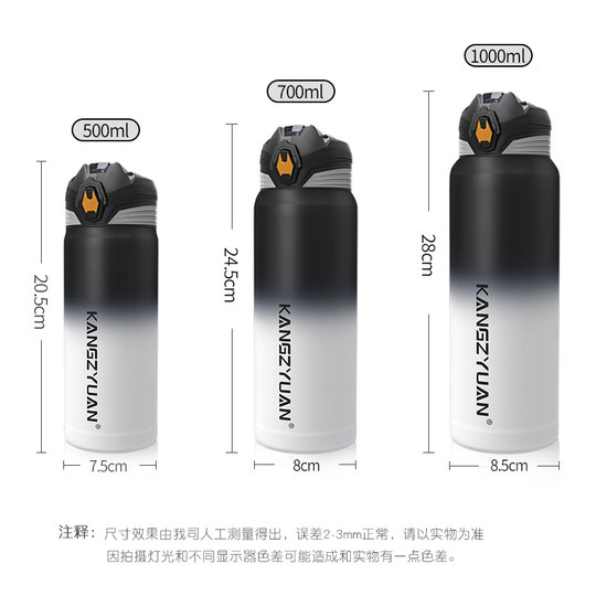 Insulated Cup 316 Stainless Steel Large Capacity High-Value Water Bottle for Men and Women, Suitable for Students, Outdoor Portable Sports Water Bottle