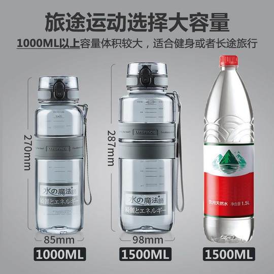 Excellent Large-Capacity Water Cup for Men, Sports Plastic Cup, Summer Gym Water Bottle, Female Student Outdoor Cup