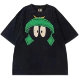 Минималистский мультипликационный мультфильм американский стиль старая вода для мытья вода ретро круглую шею bf ветры Помело свободно