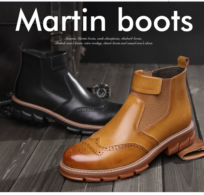 Giày cao cổ Martin boots da nam cao cổ giày quân đội mùa đông giày nam ấm áp tất cả các trận đấu giày tuyết giày bốt da dụng cụ - Giay cao