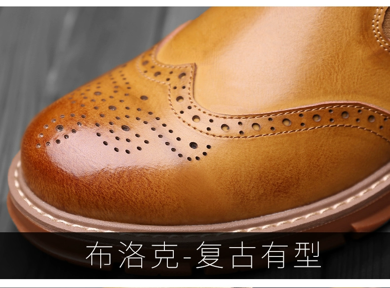 Giày cao cổ Martin boots da nam cao cổ giày quân đội mùa đông giày nam ấm áp tất cả các trận đấu giày tuyết giày bốt da dụng cụ - Giay cao